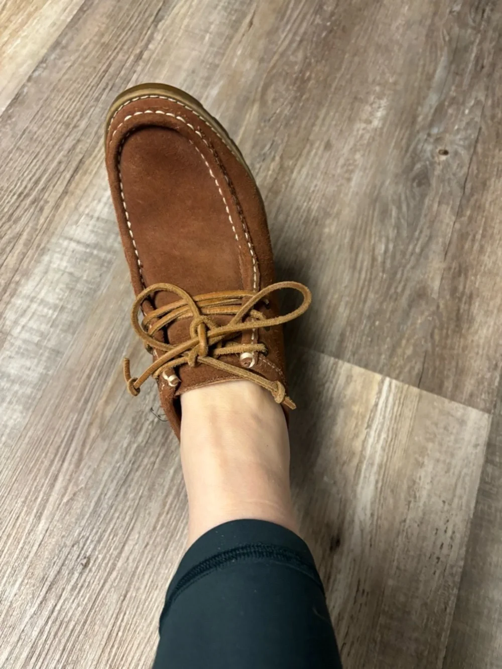 Sperry Brown Suede Lace-Up Wedge Chukka Oxfords Fall
